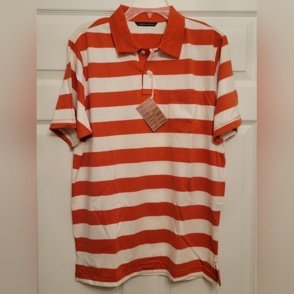 Crable Polo Large Orange White